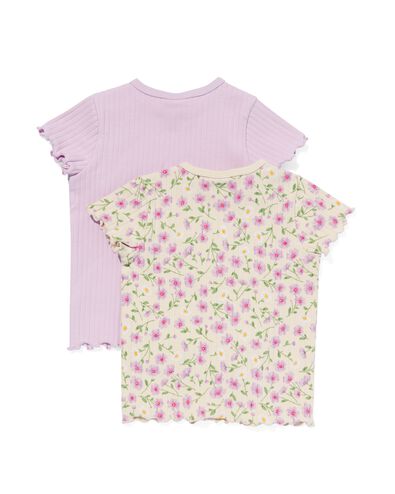 baby t-shirts rib - 2 stuks ecru