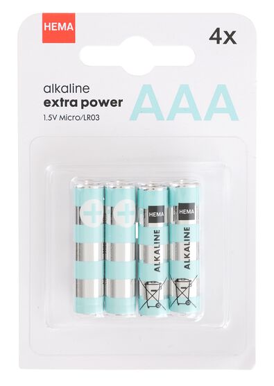 AAA alkaline extra power batterijen - 4 stuks