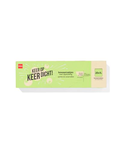 hersluitbare bewaarzakjes 17.5x24 - 20 stuks