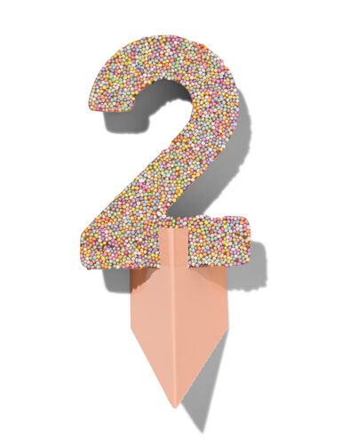 chocolade feestcijfer 2 met discodip