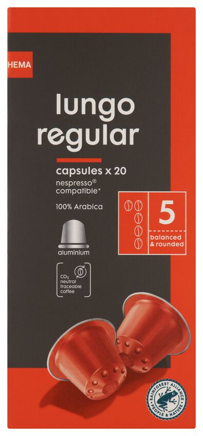 koffiecups lungo regular - 20 stuks