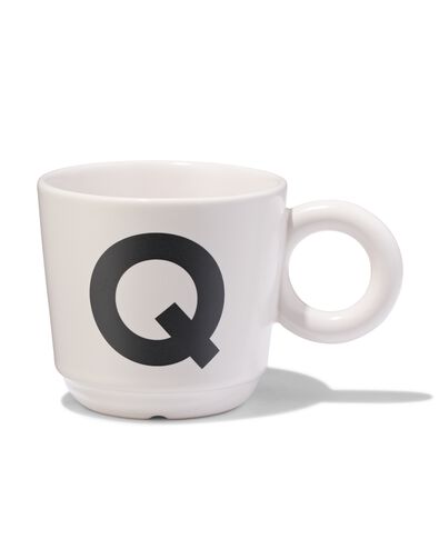 aardewerk mok 280ml letter Q