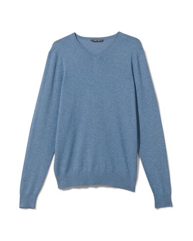 heren trui gebreid blauw