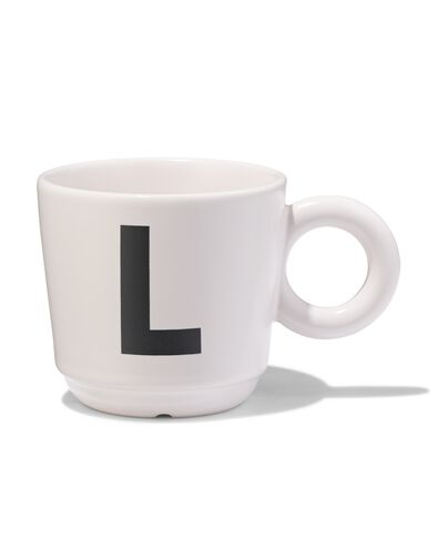 aardewerk mok 280ml letter L