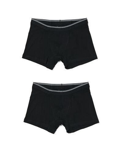 herenboxers kort xtra comfort grote maten - 2 stuks zwart