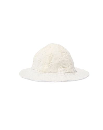 baby zonnehoed met borduur ecru wit