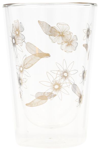 dubbelwandige glas bloemen 350ml