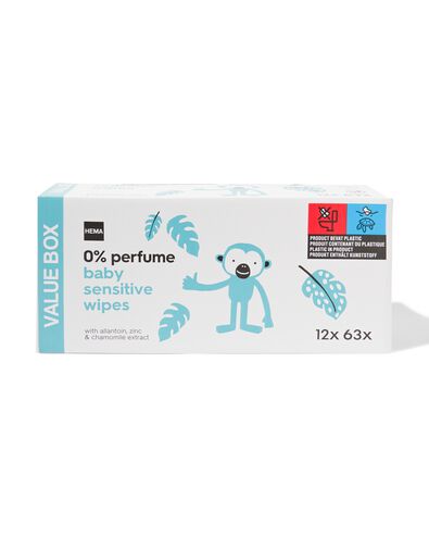 baby lotiondoekjes sensitive - 12x63 stuks