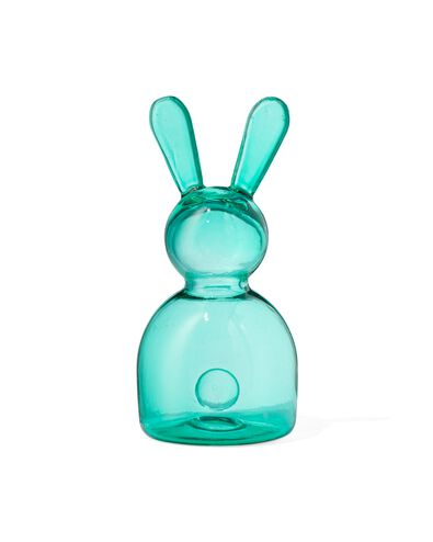 glazen konijn 9.5cm groen