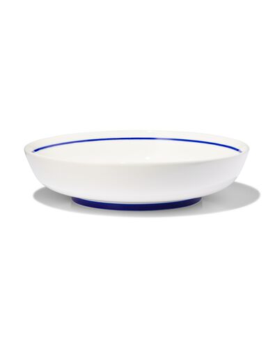 diep bord &Oslash;22cm Tafelgenoten new bone wit met blauw