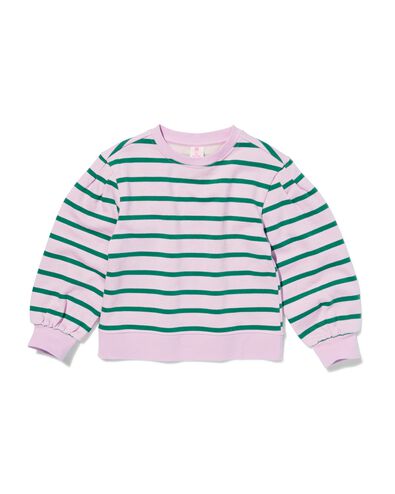 kindersweater met ballonmouw paars