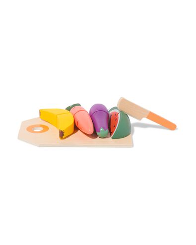 groente en fruit plank hout 6-delig