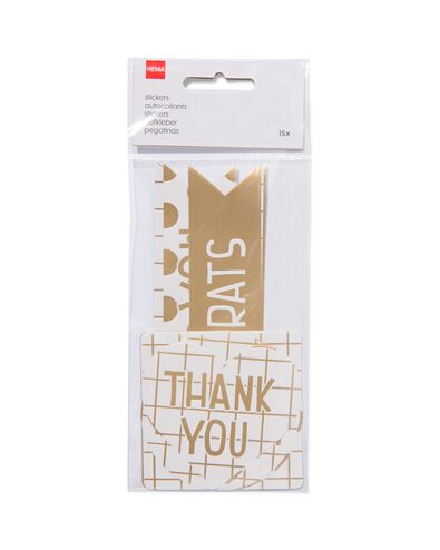 stickers goud - 15 stuks