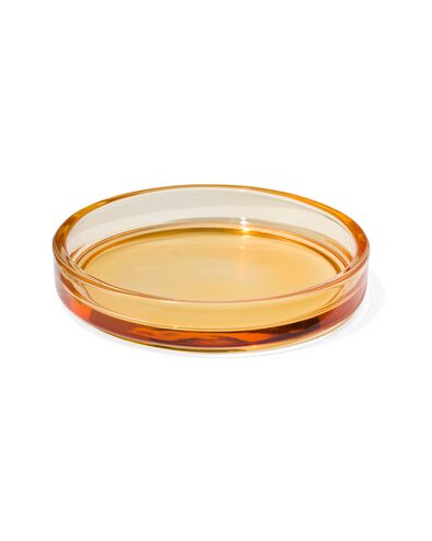 kaarsonderzetter &Oslash;12x2 geel glas
