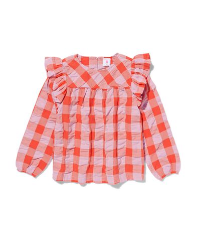 kinderblouse met ruffle paars