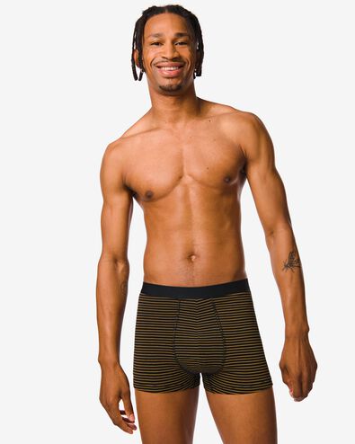 korte heren boxers katoen stretch zigzag - 3 stuks zwart