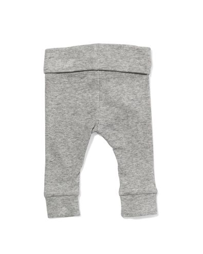 newborn-prematuur broek bamboe stretch grijsmelange