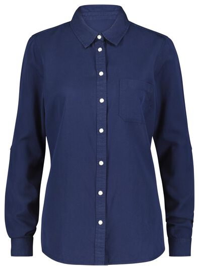 damesblouse donkerblauw