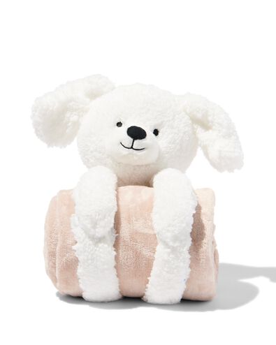plaid 150x130 met knuffel hond