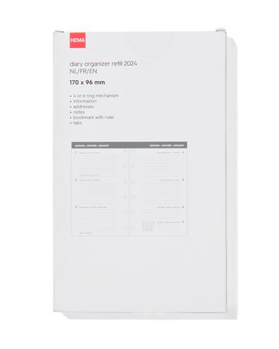 agenda vulling 2024 17x9.6 grijs