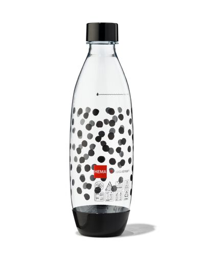 SodaStream kunststof fles zwart stippen 1L