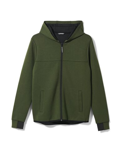 heren capuchonvest groen