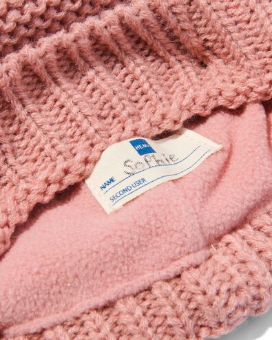 baby muts met pompons roze