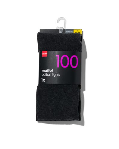 maillot katoen 100denier grijsmelange