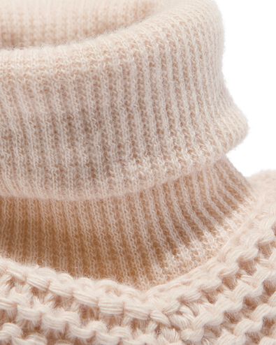 newborn sloffen gebreid beige