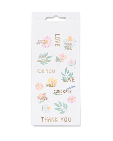 stickervellen bloemen 16x8 - 5 stuks