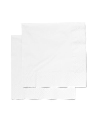 servetten - 33 x 33 - papier - wit - 20 stuks