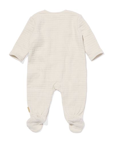 newborn overslagpak met voetjes ecru