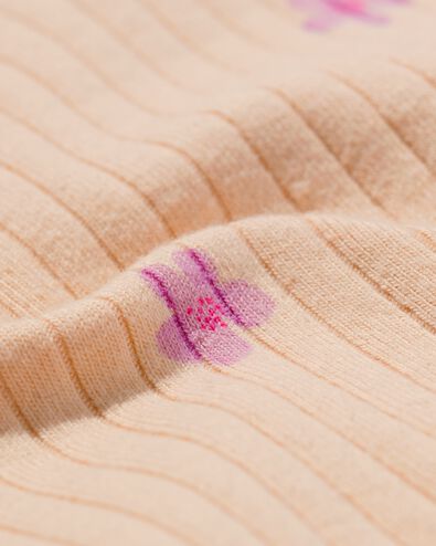 baby sweater rib bloemen zand