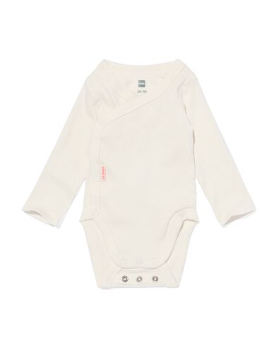 newborn meegroei romper rib met bamboe stretch wit