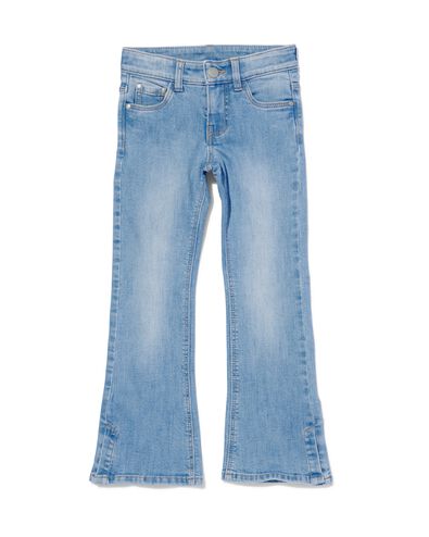 kinderjeans flared met split lichtblauw