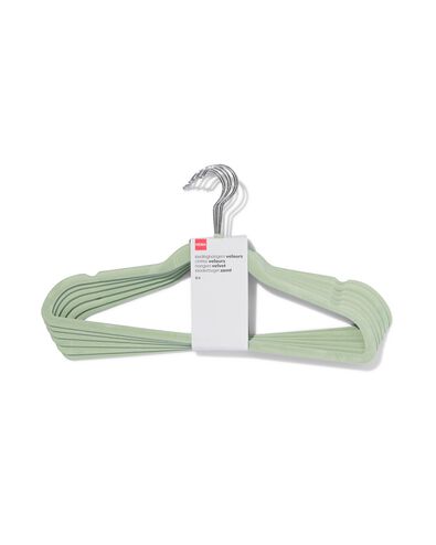 kledinghangers velours groen - 6 stuks