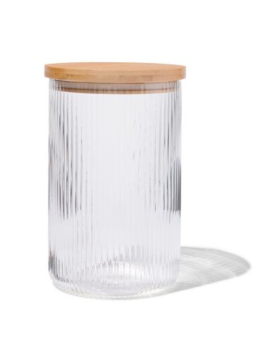 voorraadpot glas 1.7L gestreept