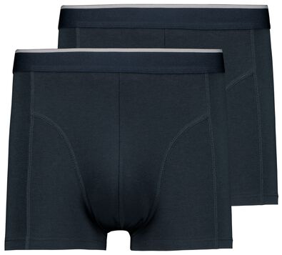 korte heren boxers zacht katoen - 2 stuks donkerblauw