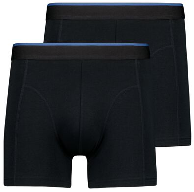 lange heren boxers zacht katoen - 2 stuks zwart