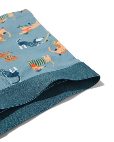 kinder boxers katoen stretch honden - 2 stuks bruin