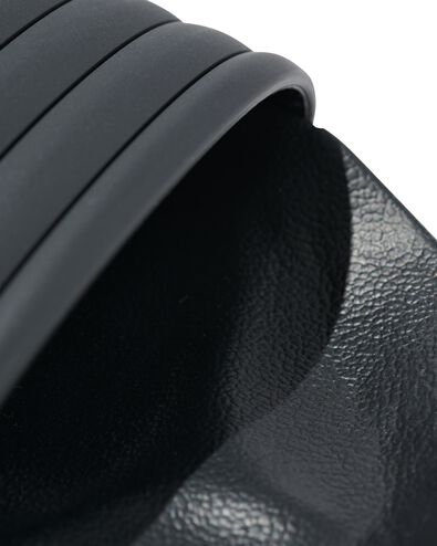 heren badslippers met ribbelband zwart