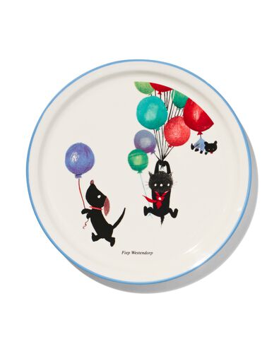kinderbord &Oslash;20cm Jip en Janneke new bone wit/blauw