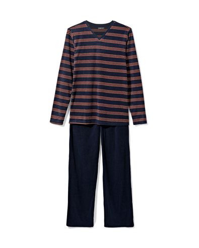 heren pyjama streep bruin