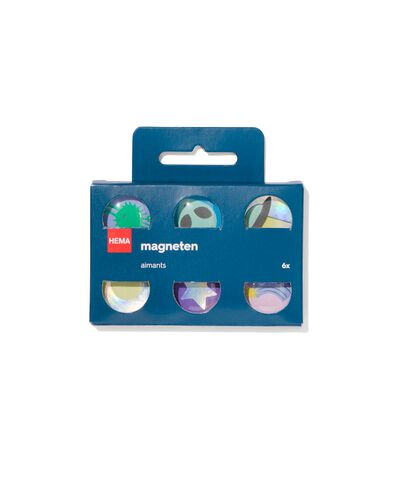 magneten glas space &Oslash;3cm - 6 stuks