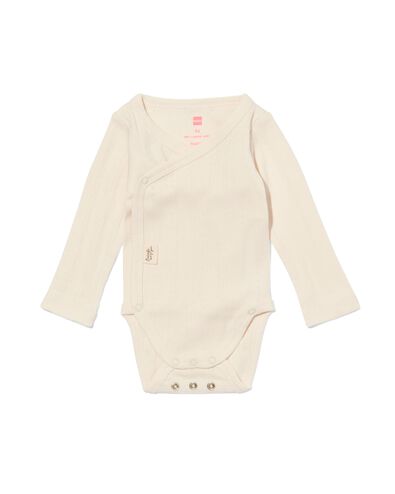 newborn meegroeiromper ajour ecru