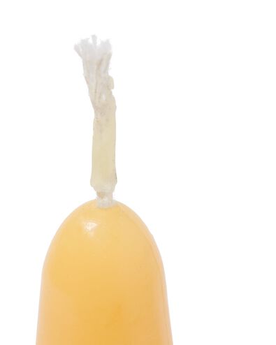 conische kaars met een twist &Oslash;4.5x21 geel