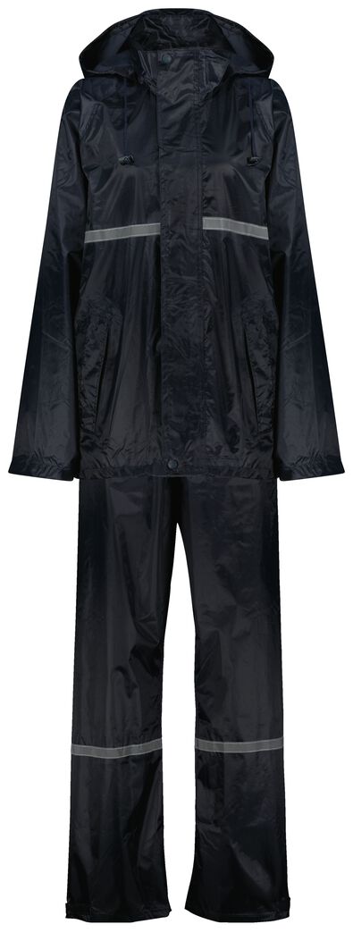 regenpak voor volwassenen opvouwbaar donkerblauw blauw