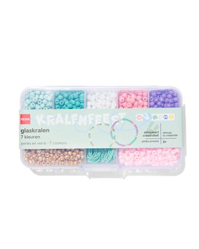 glaskralen 135gram pastelkleuren