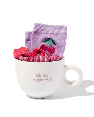 mok 500ml met glittersokken en scrunchies