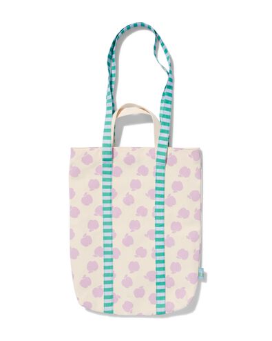 canvas tas met lila appels 36x42